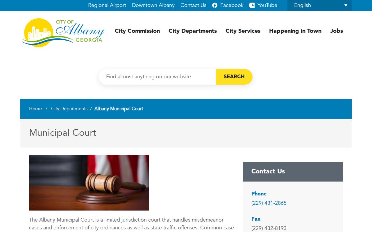 Albany Municipal Court jurisdiction and records route
