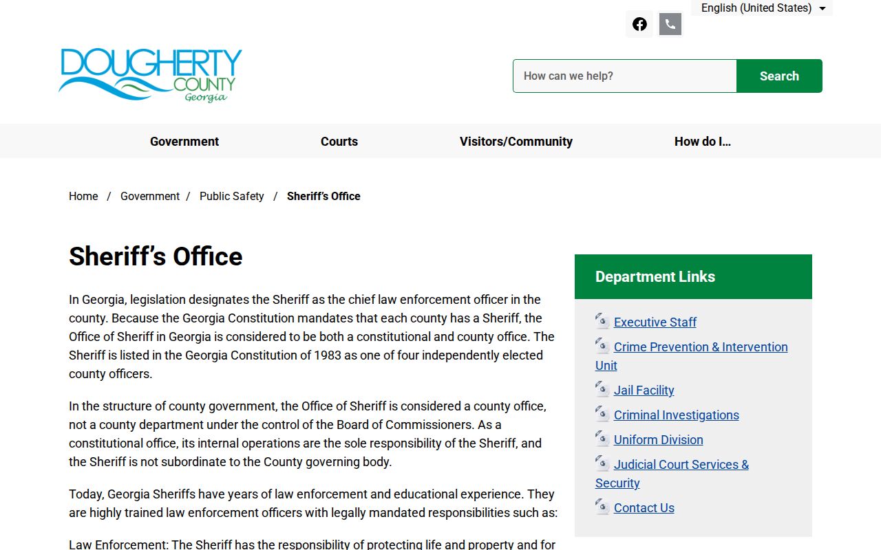 Dougherty County sheriff criminal history services