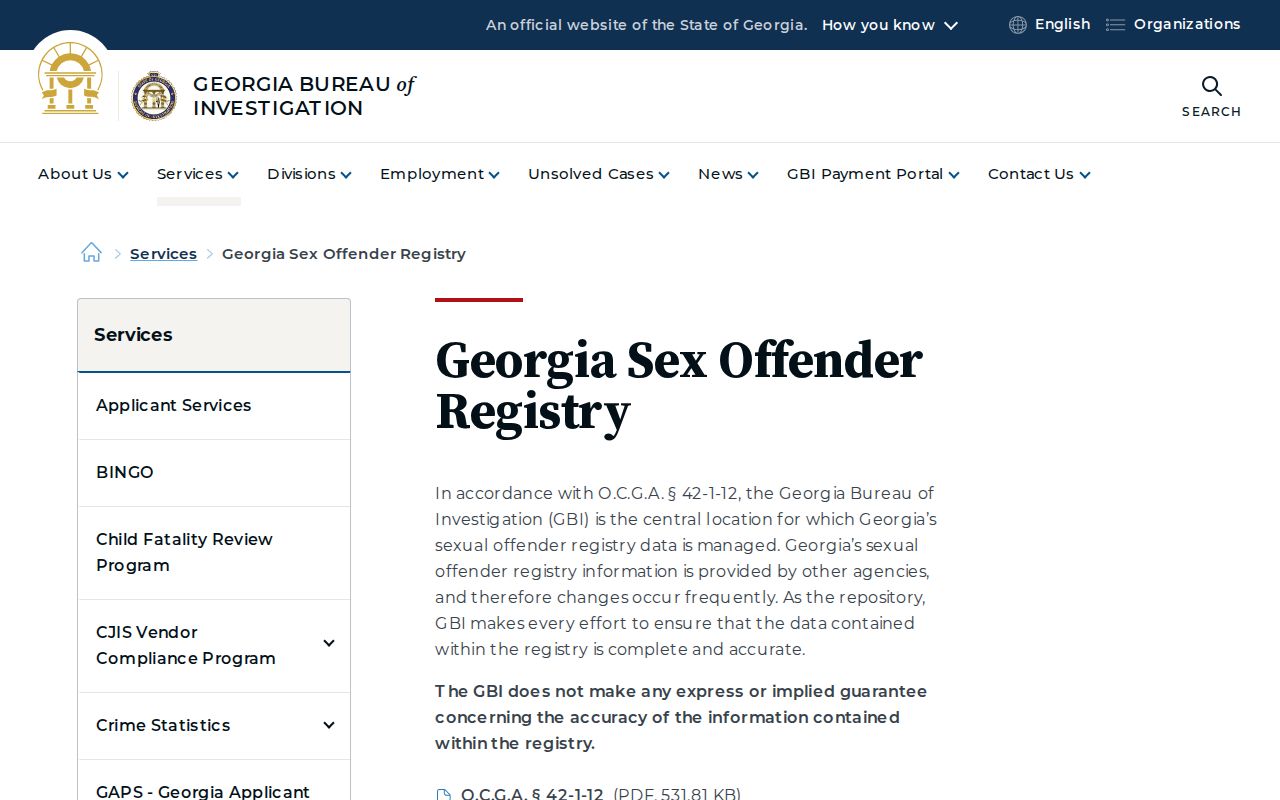 Dougherty County sex offender criminal registry information